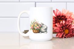 Rabbit Tumbling with Spring Petals in the Wind | Sublimation Product Image 2