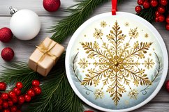 Round Christmas Ornament Sublimation|Clipart Product Image 2