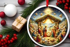 Round Christmas Ornament Sublimation|Clipart Product Image 2
