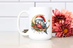 dressed For Christmas Baby Parrot | Sublimation | Clipart Product Image 1