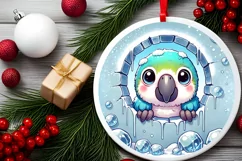 Round Christmas Ornament Sublimation|Clipart Product Image 1