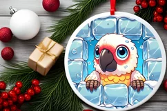 Round Christmas Ornament Sublimation|Clipart Product Image 1