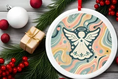 Round Christmas Ornament Sublimation|Clipart Product Image 1