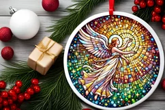 Round Christmas Ornament Sublimation|Clipart Product Image 1
