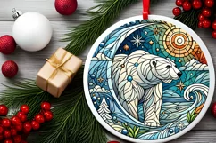 Round Christmas Ornament Sublimation|Clipart Product Image 1