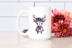 Colorful Deer Sailor Suit Watercolor | Sublimation | Clipart Product Image 2