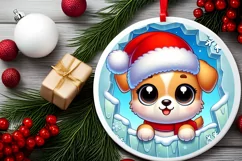 Round Christmas Ornament Sublimation|Clipart Product Image 2