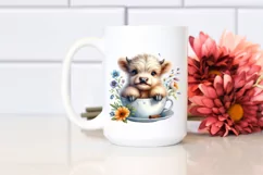 Small Baby Highland Cow | Sublimation | Clipart Product Image 2