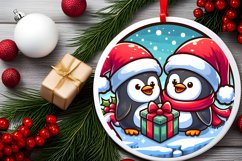 Round Christmas Ornament Sublimation|Clipart Product Image 2
