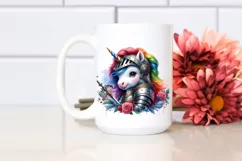 Colorful Knight's Armor Unicorn PNG Product Image 2