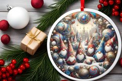 Round Christmas Ornament Sublimation|Clipart Product Image 2