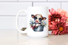 Cute Highland Cow Smiling in Recipient | Sublimation | Product Image 2
