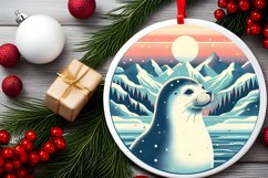 Round Christmas Ornament Sublimation|Clipart Product Image 2