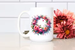 Watercolor Bouquet with Pansy & Splash | Clipart Product Image 2