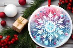 Round Christmas Ornament Sublimation|Clipart Product Image 2