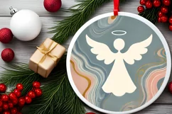 Round Christmas Ornament Sublimation|Clipart Product Image 1