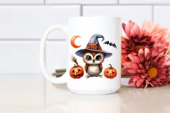 Funny Halloween Clipart with Owl PNG Product Image 2