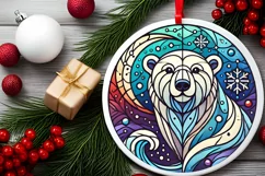Round Christmas Ornament Sublimation|Clipart Product Image 1