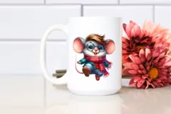 Watercolor Mouse Portrait, Transparent PNG Product Image 2