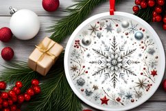 Round Christmas Ornament Sublimation|Clipart Product Image 2