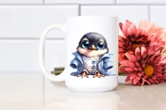 Funny Baby Bird in Clothes PNG Product Image 2