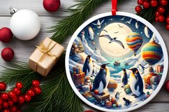 Round Christmas Ornament Sublimation|Clipart Product Image 2