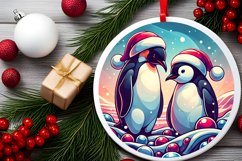 Round Christmas Ornament Sublimation|Clipart Product Image 2