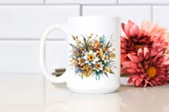Watercolor Splash Vibrant Bouquet GOLD FOIL Product Image 2