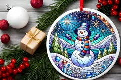 Round Christmas Ornament Sublimation|Clipart Product Image 1
