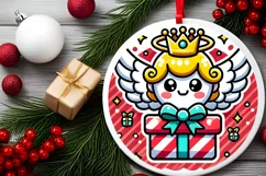 Round Christmas Ornament Sublimation|Clipart Product Image 1