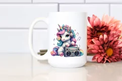 Vintage Boombox Unicorn PNG Product Image 2
