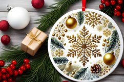 Round Christmas Ornament Sublimation|Clipart Product Image 2