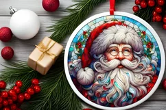 Round Christmas Ornament Sublimation|Clipart Product Image 1