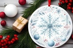 Round Christmas Ornament Sublimation|Clipart Product Image 2