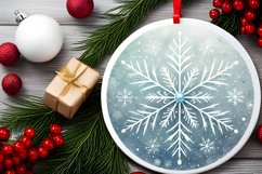 Round Christmas Ornament Sublimation|Clipart Product Image 1