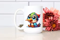 Colorful Crazy Baby Woodpecker | Clipart Product Image 2