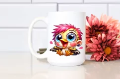 Colorful Crazy Baby Woodpecker | Clipart Product Image 2