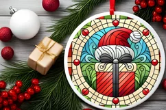 Round Christmas Ornament Sublimation|Clipart Product Image 1
