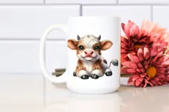 Cute Highland Cow Clipart, High-Resolution PNG Product Image 2