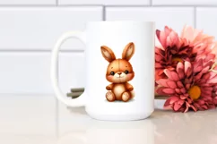 Cute Baby Old Plush Bunny Smiling | Clipart Product Image 2