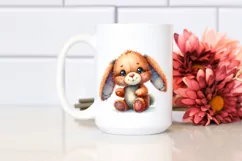Cute Baby Old Plush Bunny Smiling | Clipart Product Image 2