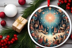 Round Christmas Ornament Sublimation|Clipart Product Image 2