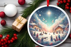 Round Christmas Ornament Sublimation|Clipart Product Image 2
