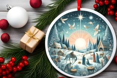 Round Christmas Ornament Sublimation|Clipart Product Image 2