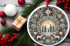 Round Christmas Ornament Sublimation|Clipart Product Image 2