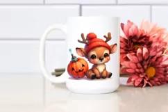 Cute Baby Elk with Pumpkin | Clipart Product Image 2