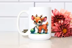 Cute Baby Elk with Pumpkin | Clipart Product Image 2
