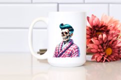 Detailed Vibrant Skeleton Bathrobe Coffee PNG Product Image 2