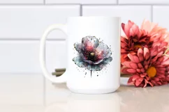 Metallic -Like Abstract Artistic Poppy | Clipart Product Image 2