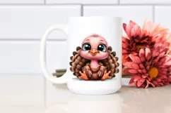 Funny Baby Turkey Sitting | Clipart Product Image 2